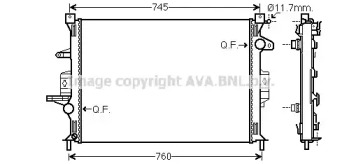 AVA QUALITY COOLING vo2193 -  Радиатор, охлаждение двигателя